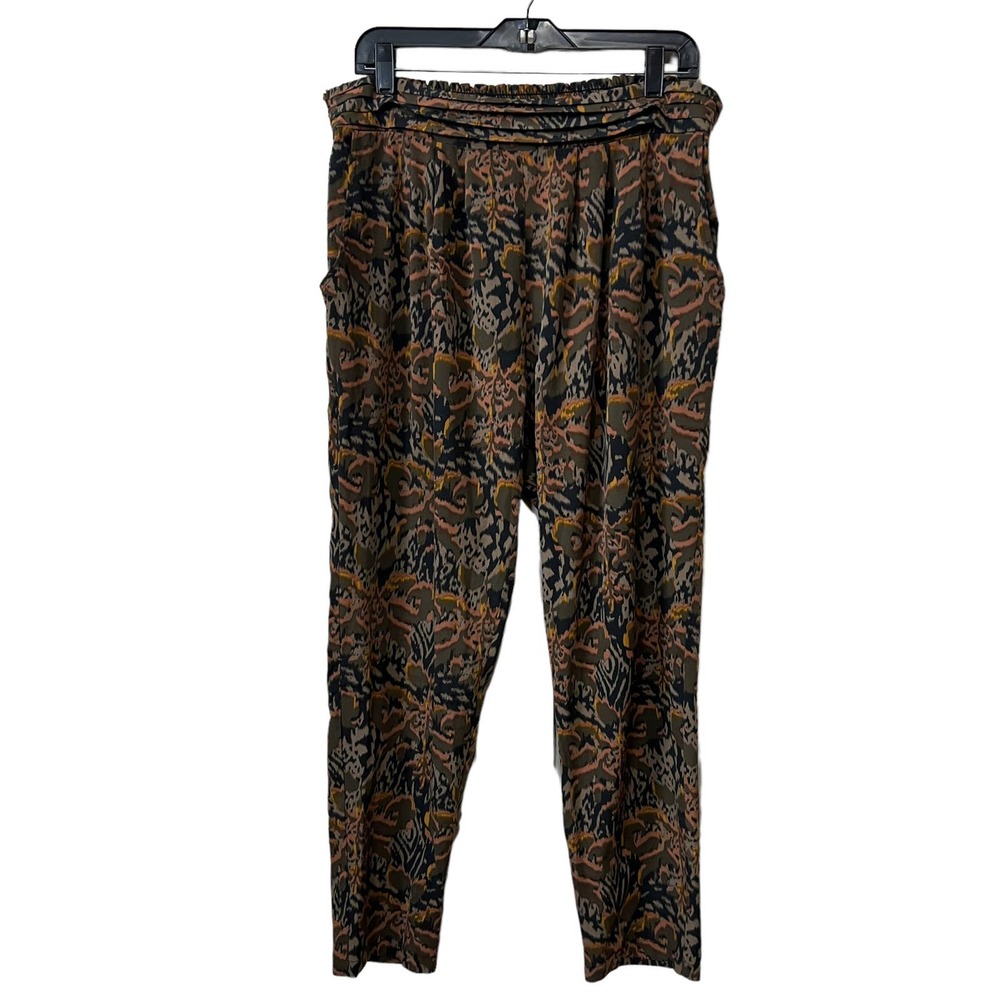 Anthropologie Elevenses Womens Abstract High Rise Pants
